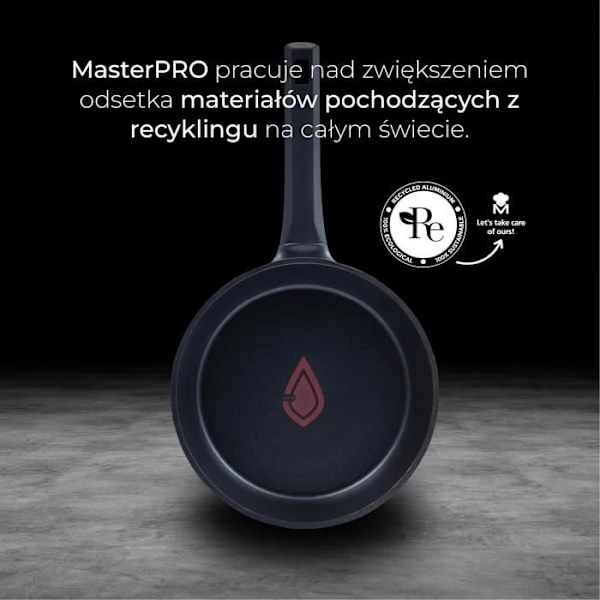 MasterPRO Gastro Reeco Set med 11 stekpannor och kastruller med lock i återvunnet aluminiumgjutning