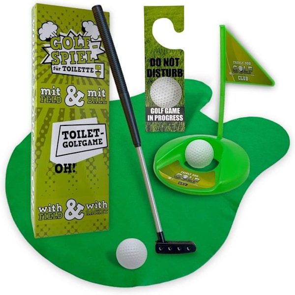 Puttmatta - inflygningsnät - träningsutrustning Mijoma Set med 6 golfklubbor för toaletter 62 cm