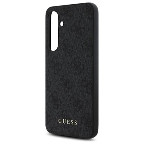 Coque för Samsung Galaxy S24 FE (grå), Guess 4G, guld metall, Logotyp