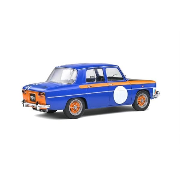 Miniatyrbil - SOLIDO - RENAULT 8 R8 1300 COUPE GORDINI 1967 - Blå - Orange - Skala 1:18 Blå, Orange