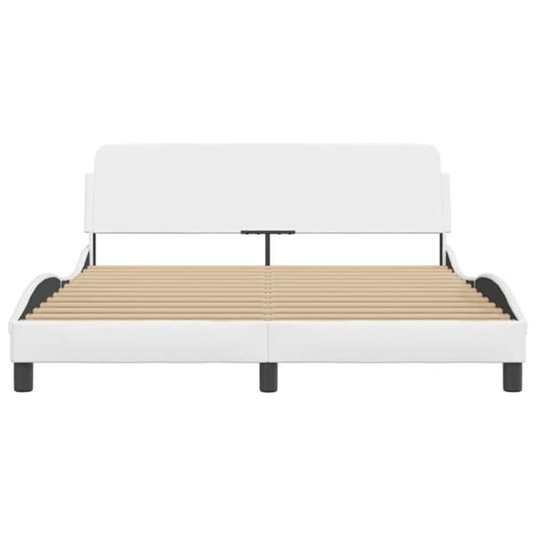 vidaXL Dover sängram vit 160x200 cm konstläder 373219