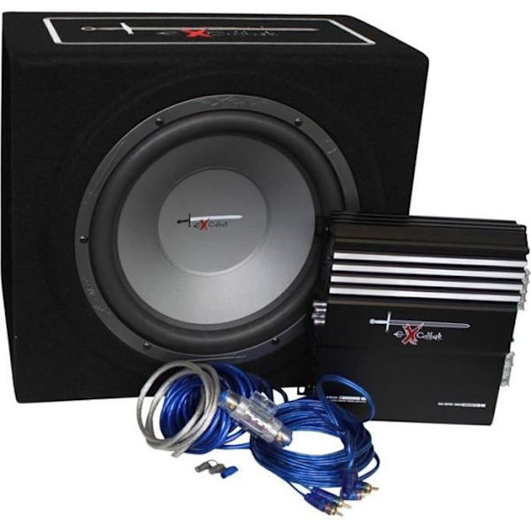 Subwoofer - Excalibur - X3 Basspack - Förstärkare ingår - 12 tum - Svart färg