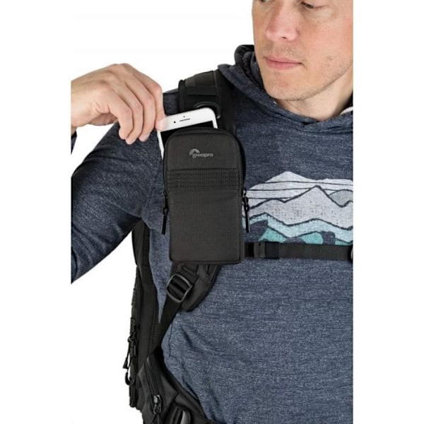 Zippbart fodral - Lowepro - ProTactic - Svart - Ergonomisk - Kompatibel med smartphones upp till 6 tum Svart