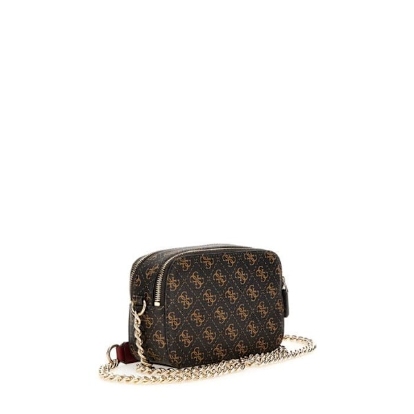 Axelväska - GUESS - Noelle Crossbody Camera - Brun - 2 fack - 450 g kastanj