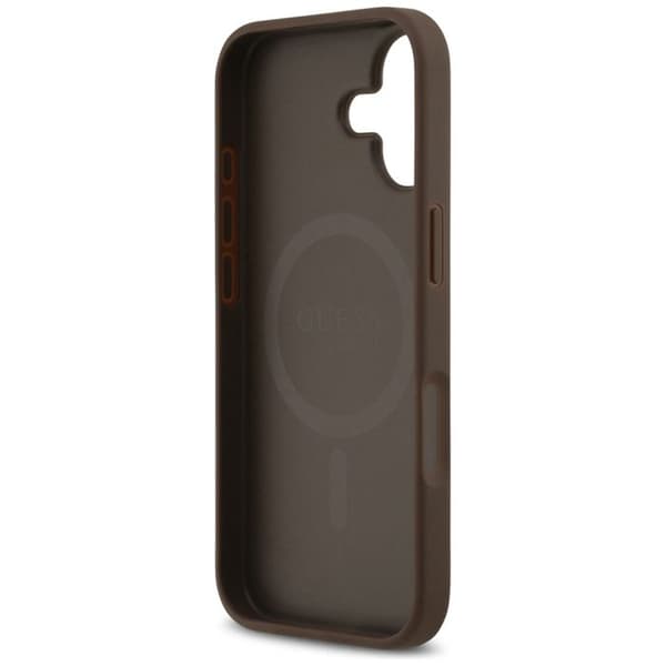 Coque Guess 4G Circle Classic Logo MagSafe för iPhone 17 - Brun Brun