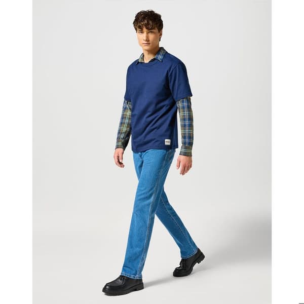T-shirt Wrangler Solid blå jag