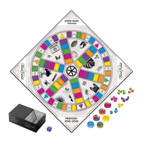 TRIVIAL PURSUIT - Decennium: 2010 -2020 - Brädspel för vuxna och tonåringar - FRANSK VERSION - från 16 år Flerfärgad
