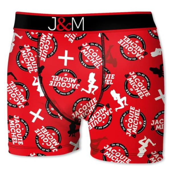 JACQUIE ET MIHER Boxershorts för män Röda Röd, vit och svart S