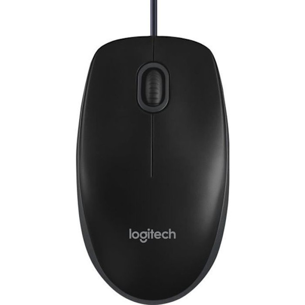 Logitech optisk mus - B100 Svart Svart
