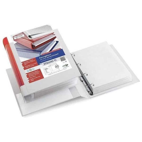 Mapp - SEI Rota - 4 D-ringar - 22 x 30 cm - Vit - Anpassningsbar Vit
