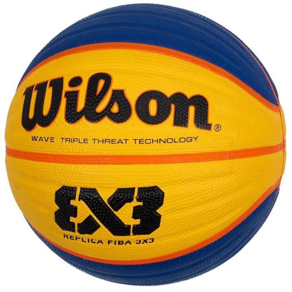 3 x 3 replika basketboll storlek 6 - Wilson UNI Yellow - För basketspelare över 13 år Gul