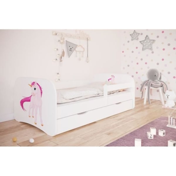 Kocot Kids Cot Babydreams vit enhörning utan låda, madrass 140/70 - 5903271995318
