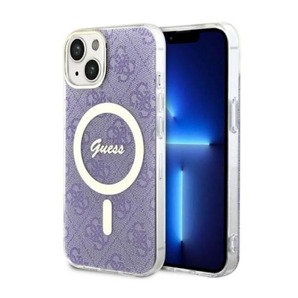 Guess 4G MagSafe - Fodral för iPhone 14 Plus (lila) - 3666339127206