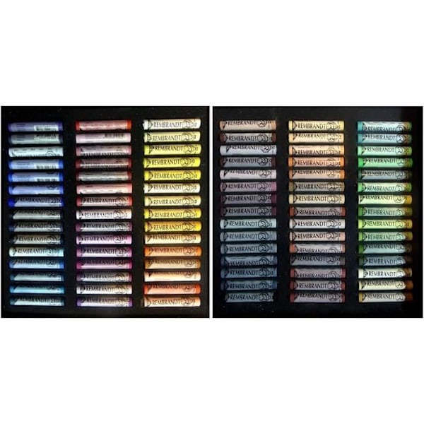 Pastellset - REMBRANDT - Stift 90 - 90-delars förpackning - Flerfärgad - Detaljerade porträtt Flerfärgad