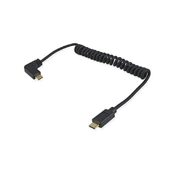 UTRUSTNING 128889 90° VINKEL SPIRALKABEL USB 2.0 C TILL C 1 M
