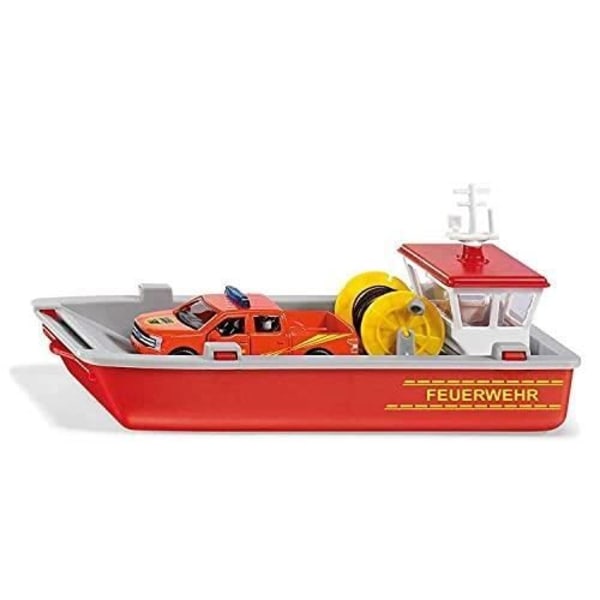 SIKU 2117 brandbåt - Röd-gul metall-plast modell - För barn från 3 år och uppåt