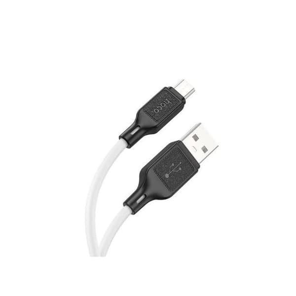 Laddkabel - HOCO - Micro-USB - 2.4A - Vit - Flexibel och hållbar Vit
