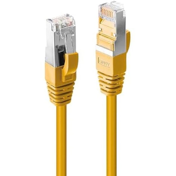 Gul Cat.6A S/FTP LSZH nätverkskabel, 1m - LINDY - RJ47-kontakter - 10 års garanti