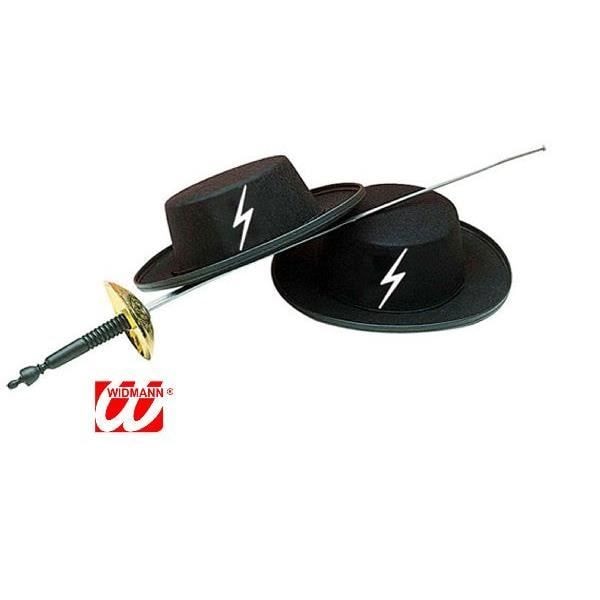 Zoro-hatt för barn - WIDMANN - Filt - Svart - Modeaccessoar - Zorro-licens Svart