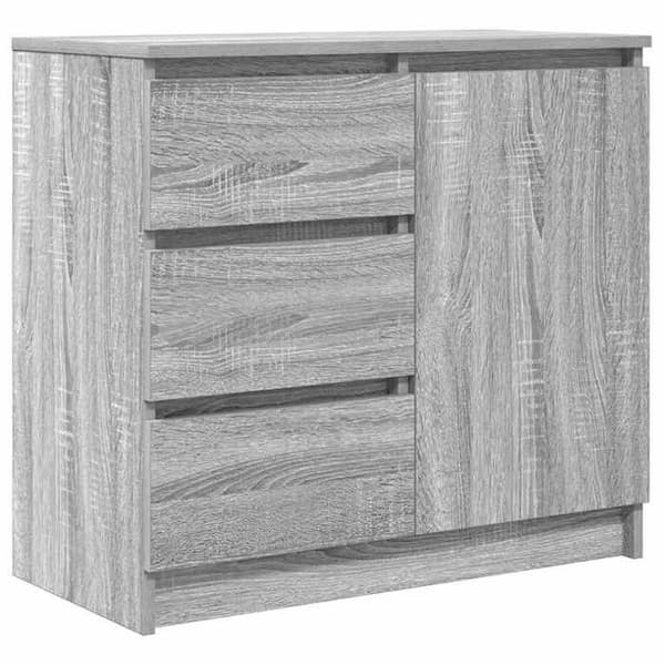vidaXL Buffé med låda sonoma grå 71x35x65 cm ingenjörsträ, förvaringsmöbel, buffé, hallmöbel, möbel 861576