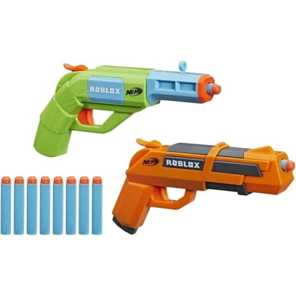 NERF - Roblox Jailbreak: Armory - 2 Blasters - 10 NERF-pilar - Kod för virtuellt föremål i spelet Flerfärgad