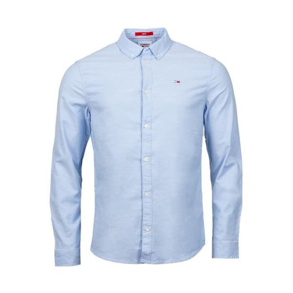 Skjorta herr slim - Tommy Jeans - Oxford - Ljusblå - Långa ärmar - Ekologisk bomull Himmelsblå XL