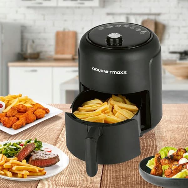 Luftfritös - GOURMETmaxx - 2,3L - 1000W - 8 i 1 Svart