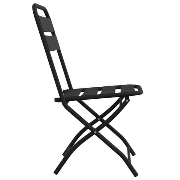vidaXL Fällbar trädgårdsstol 2 st Antracit 42 x 52 x 82 cm 42002942
