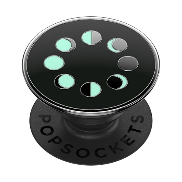 Stöd för smartphone - Popsockets - Fosforescerande retro-emalj - Svart/Blå/Silver - 39,74x7x24,25 mm svart/blå/silver