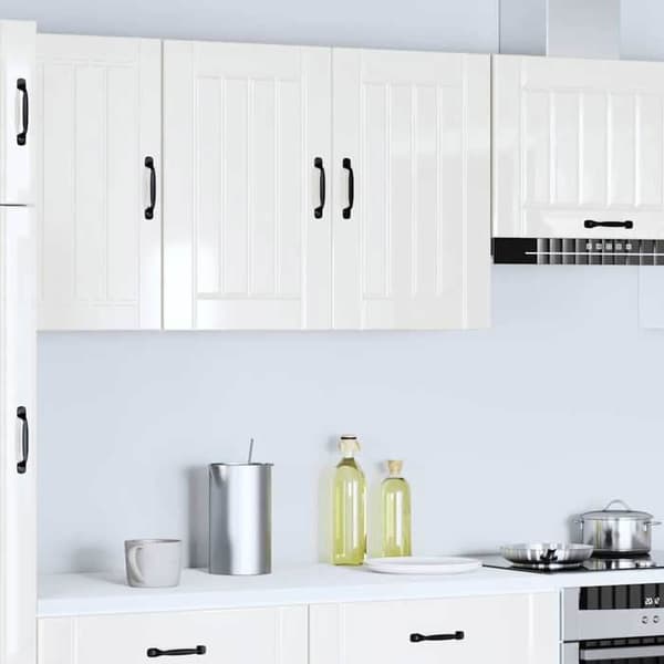vidaXL Väggskåp för kök Lucca vit högblank ingenjörsträ 853829