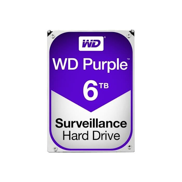 WD Purple WD60PURZ intern hårddisk - 3,5" - 6 TB - SATA/600 - 5400 rpm - 64 MB cache