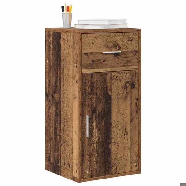 vidaXL Buffé med låda Antik trä 38 x 34 x 75 cm 869552