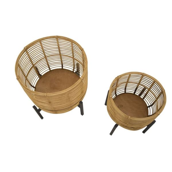 Set med 2 korgkrukor "Elvia" 47cm Natur mångfärgad