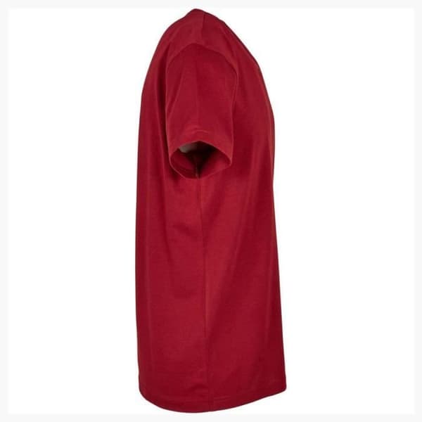 Bygg ditt varumärke Basic T-shirt med rund hals, Burgundy, Herr S - jag