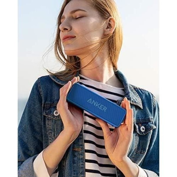 Anker Trådlös Bluetooth högtalare SoundCore 2 Bärbar högtalare med kraftig bas - Blå