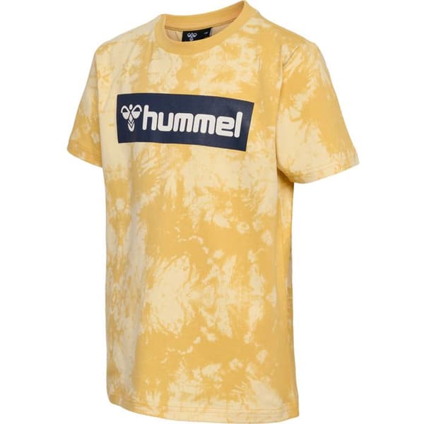 T-shirt barn Hummel Jump AOP ockra 7 år