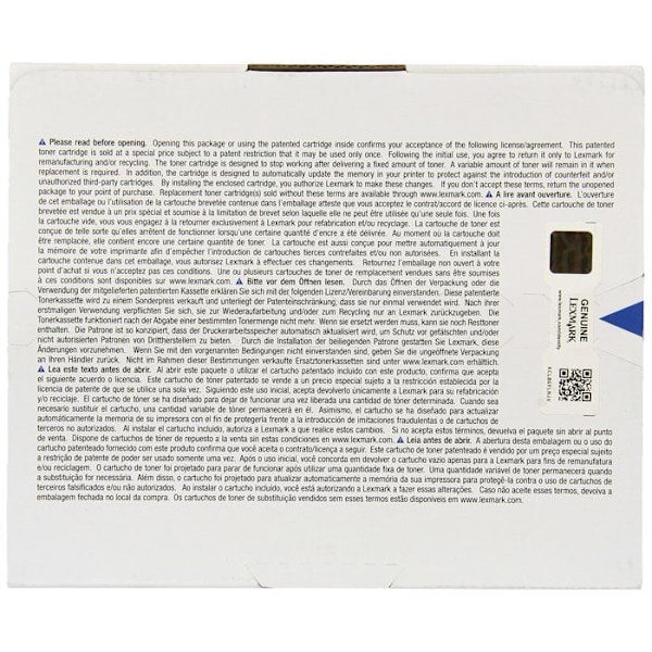 Lexmark svart tonerkassett med hög kapacitet för CS720de, CS720dte, CS725de och CS725dte