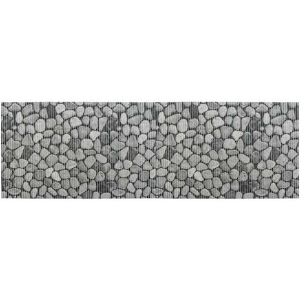 WENKO Sassi skumbadmatta, halkfri badrumsmatta, Steneffektplast, 65x200 cm, grå