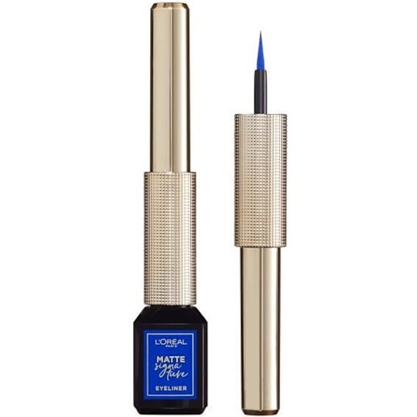L'OREAL PARIS Matt Signatur Långvarig Matt Borste Eyeliner - Blå - 3ml Blå
