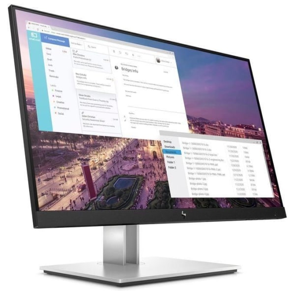 HP E23 G4 58,4 cm (23") 1920 x 1080 pixlar Full HD Svart, Silver