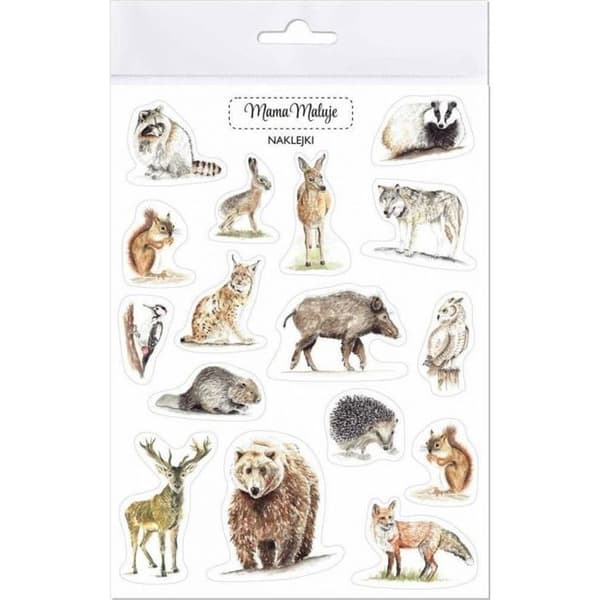 Sticker scrapbooking Mamma målar skogs djurstickers
