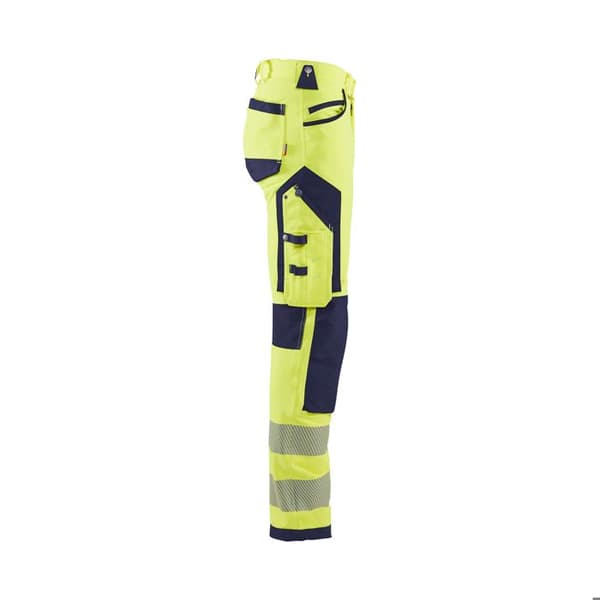 Blaklader Hivis Stretch Arbetsbyxor gul/marinblå 52