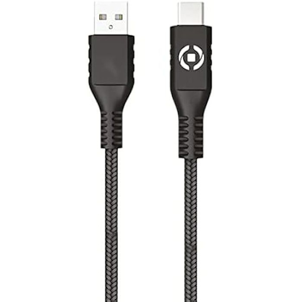 CELLY USB Typ C Kabel Svart 2m Svart