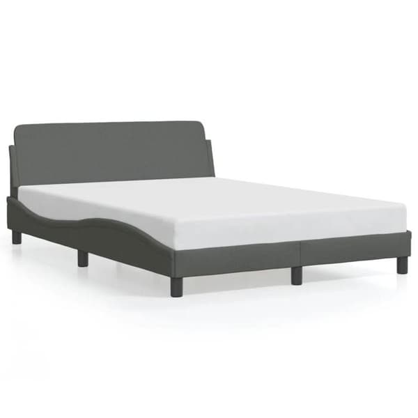 vidaXL Dover sängram mörkgrå 140x200 cm tyg 373186
