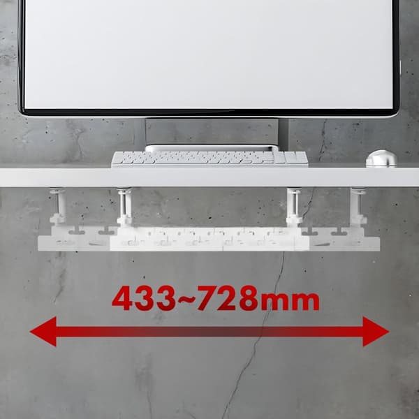 Range-kablar - Maclean - MC-103 W - Max last 5kg - Justerbar längd 433-728mm - Vit Vit
