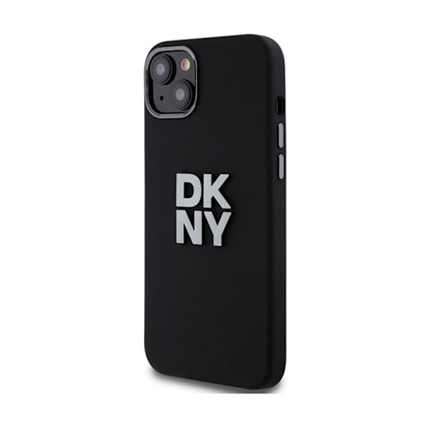 DKNY Liquid Silicone Metallogo - Skal för iPhone 15 Plus / 14 Plus (svart)