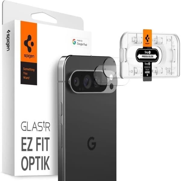 Skyddskamera - SPIGEN - Glas.tR EZ Fit - Google Pixel 9 Pro - Hårdhet 9H - Repåtsresistent Klar