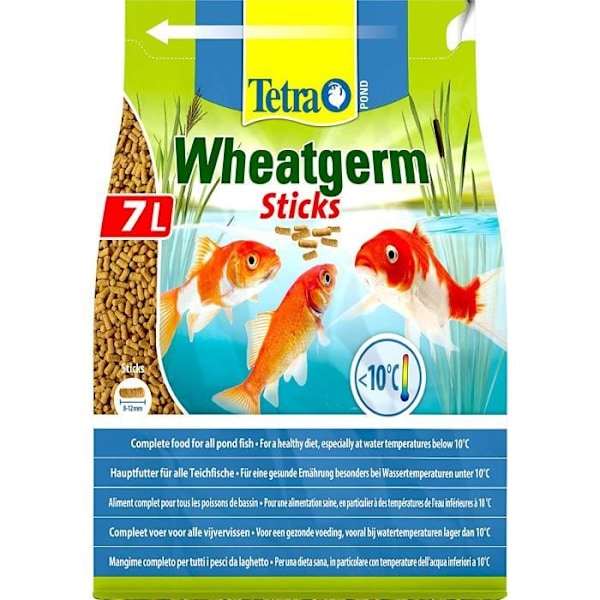 Fiskfoder - Tetra Pond - Vetegrynssticks - Flytande - Speciellt för kallt väder - 32% protein