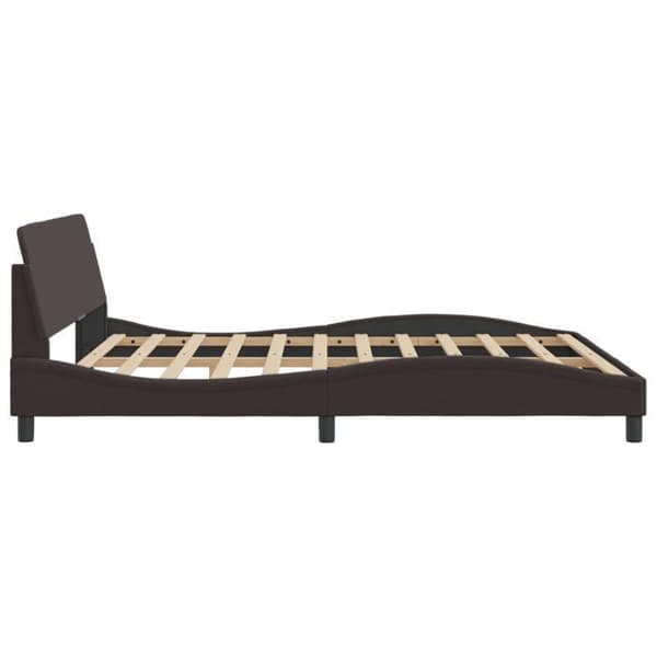 vidaXL Dover sängram mörkbrun 180x200 cm tyg 373228