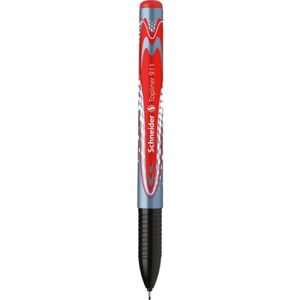 Fineliner-pennor - Schneider - Topliner 911 - 10-pack - Röd färg - Spets 0.4 mm Röd